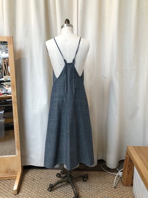 Double Wrap Dress - Vreseis Sally Fox Organic Cotton Chambray - Special  Edition